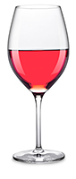 Glas mit Pinot Rosé